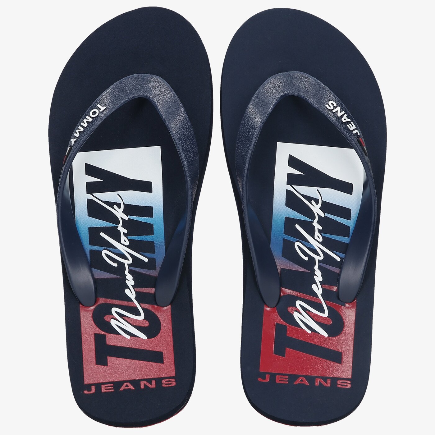 Męskie klapki TOMMY HILFIGER TOMMY PRINT BEACH SANDAL em0em00687c87 kolor granatowy