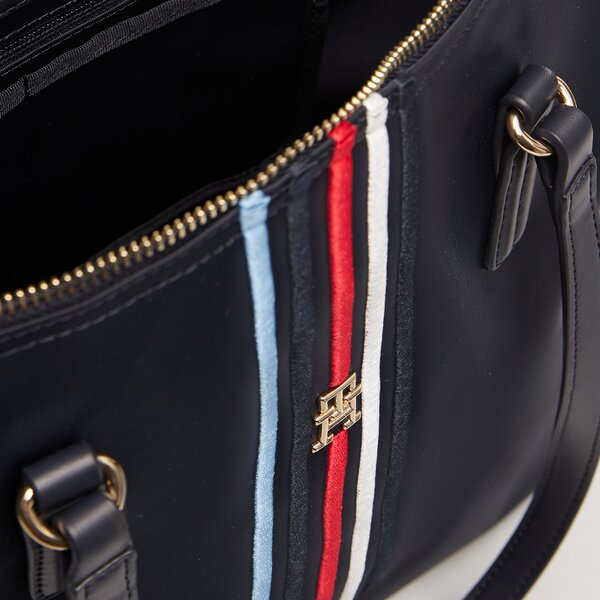Damska torebka TOMMY HILFIGER TOREBKA POPPY TOTE CORP aw0aw15981dw6 kolor granatowy