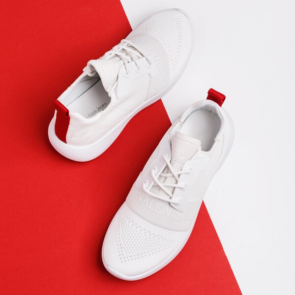 Damskie sneakersy (buty) CALVIN KLEIN MERYL re9809100 kolor biały