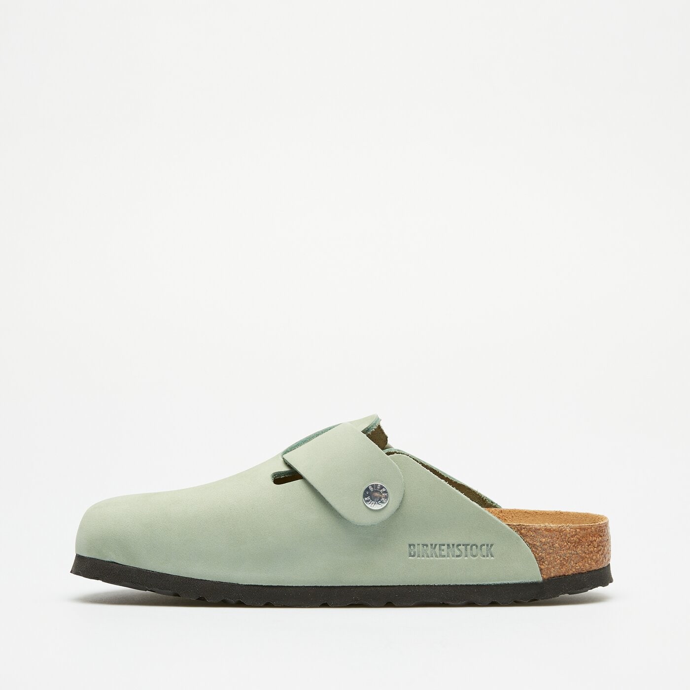 Damskie klapki BIRKENSTOCK BOSTON BIG BUCKLE LENB PURE SAGE 1029303 kolor miętowy