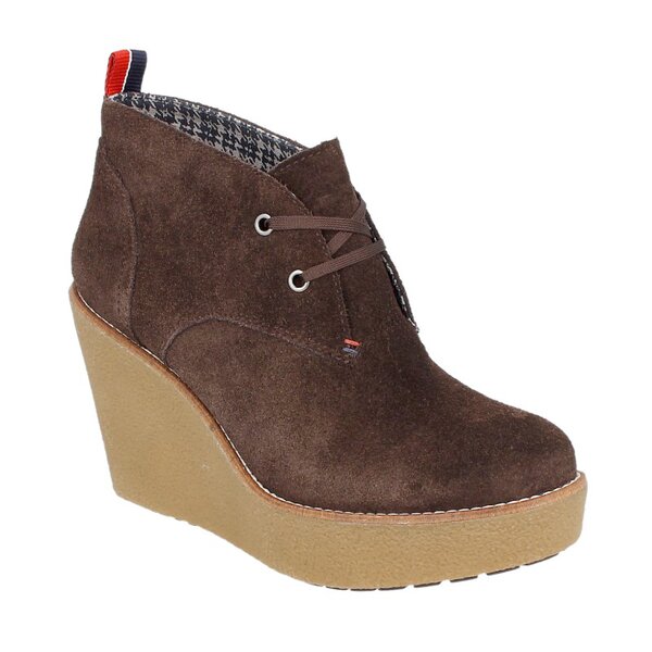 Damskie buty za kostkę TOMMY HILFIGER WINNIE 1  fw56814829212 kolor brązowy