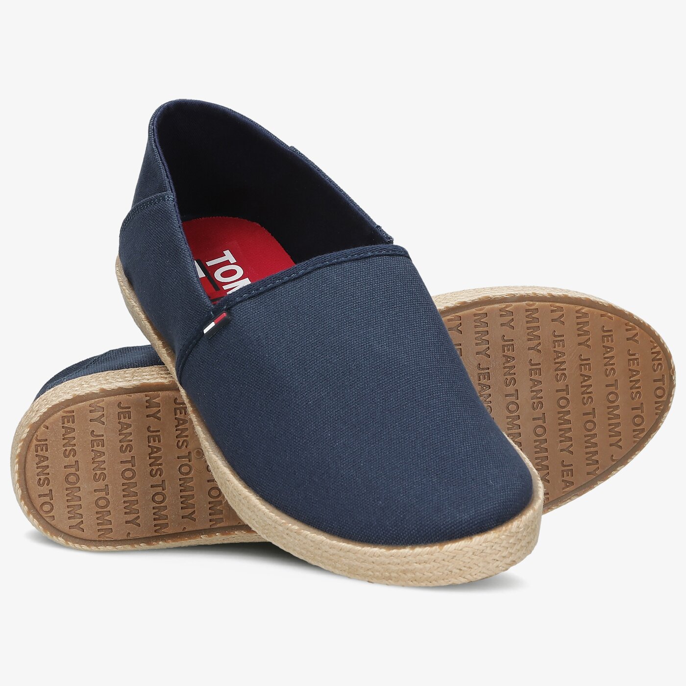 Męskie półbuty TOMMY HILFIGER TOMMY JEANS ESSENTIAL ESPADRILLE em0em00677c87 kolor granatowy