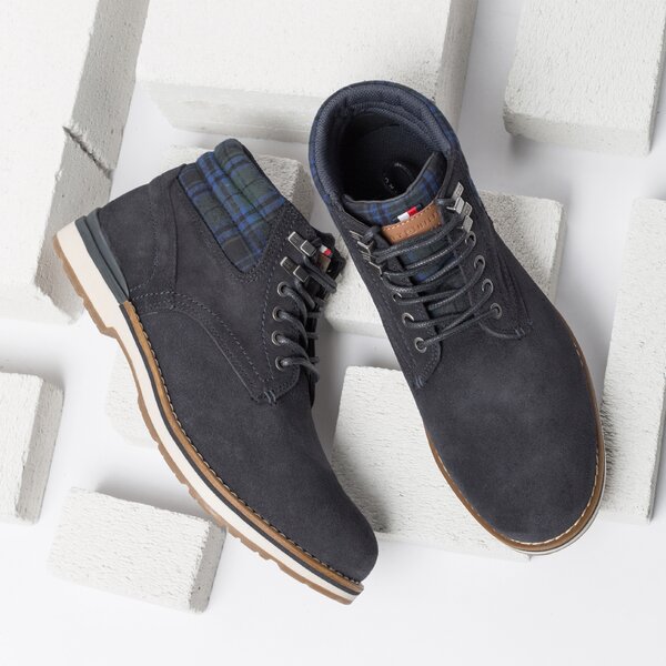 Męskie buty za kostkę TOMMY HILFIGER ROVER 2B2 fm0fm01230403 kolor granatowy