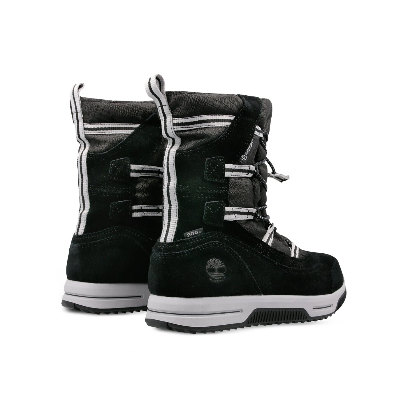 Dziecięce buty outdoor / trekkingowe TIMBERLAND SNOW STOMPER PULL ON WP a1qd3 kolor czarny