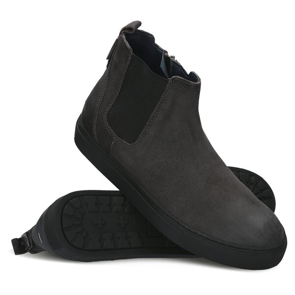 Męskie buty za kostkę TOMMY HILFIGER C2385RAIG 8B em56821740098 kolor szary