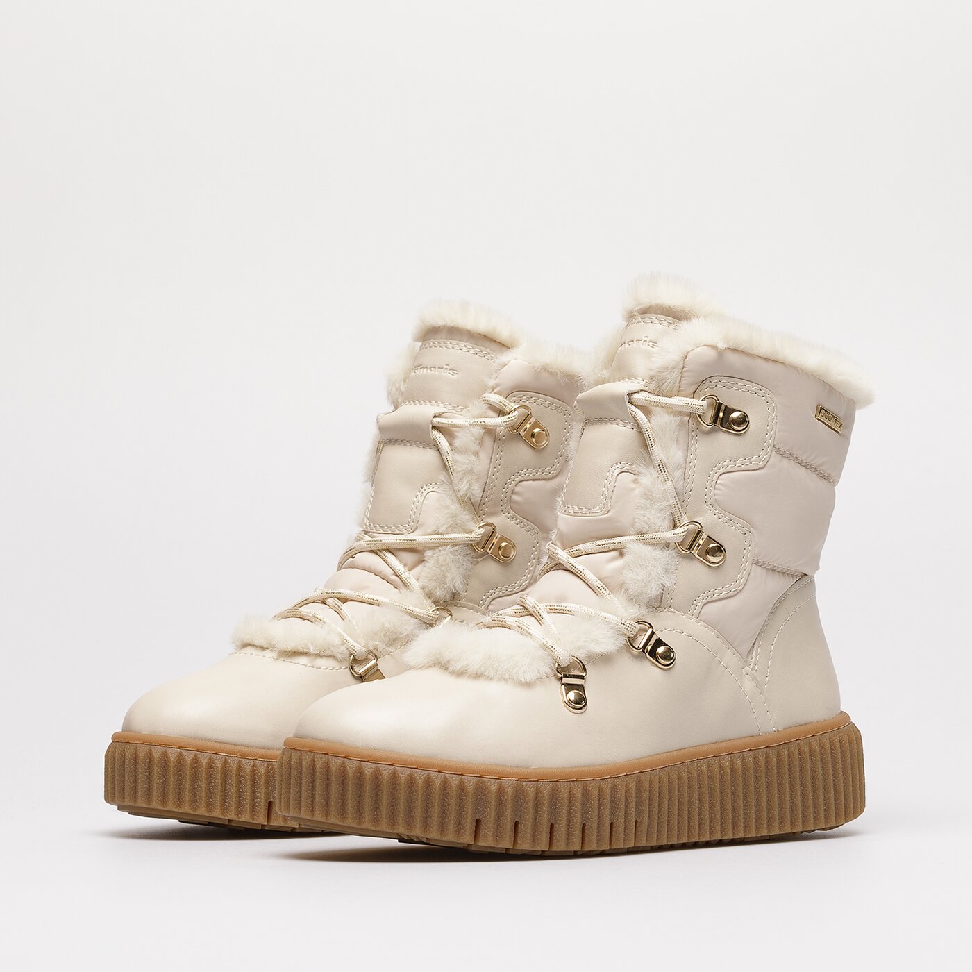 Damskie śniegowce TAMARIS SNOW FUR 1-1-26854-29 418 kolor beżowy