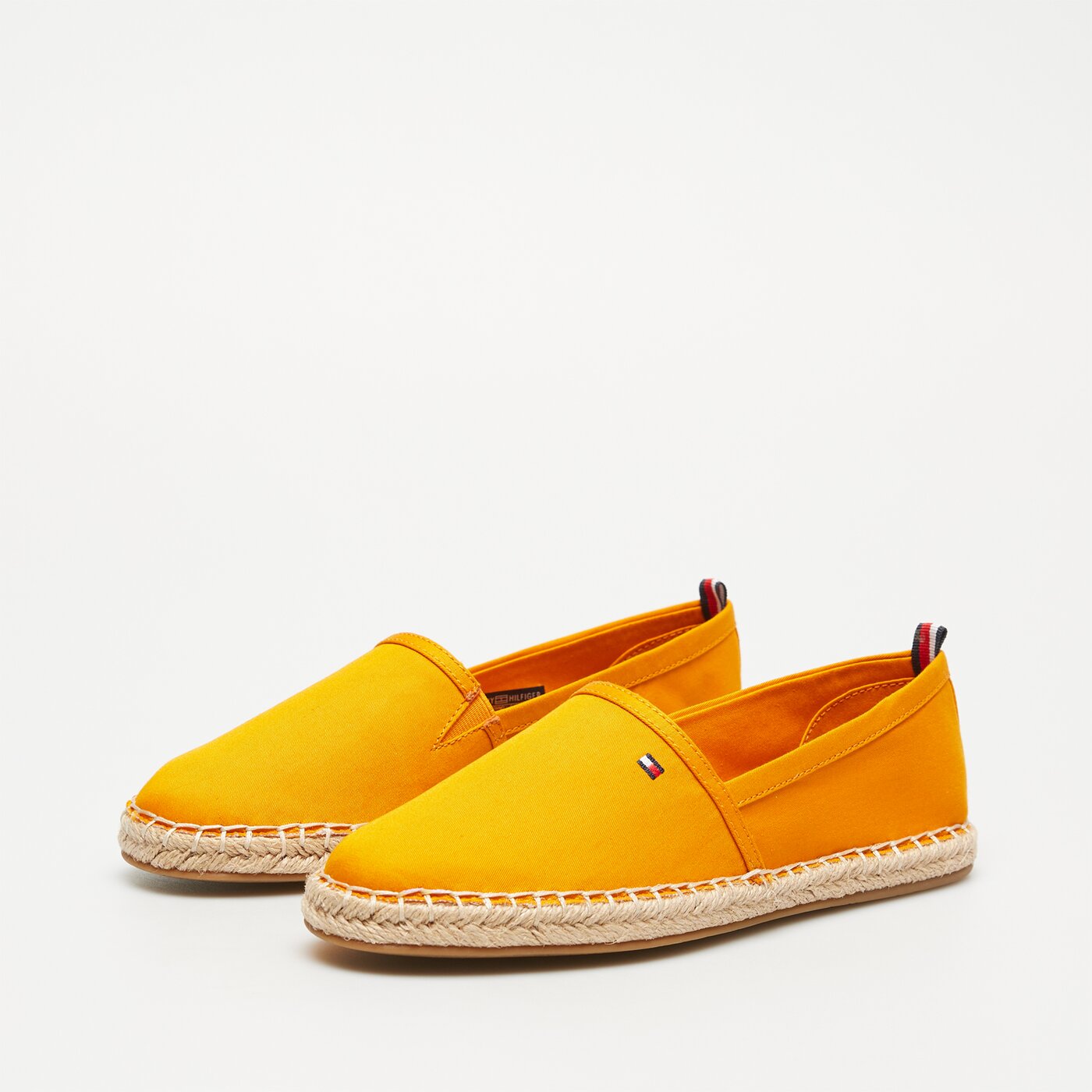 Damskie espadryle TOMMY HILFIGER BASIC TOMMY FLAT ESPADRILLE fw0fw06497sg3 kolor pomarańczowy