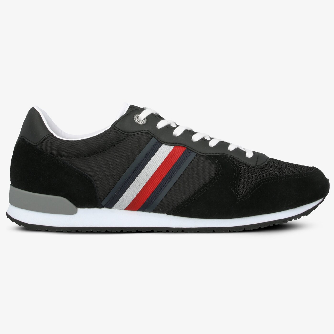 Męskie sneakersy (buty) TOMMY HILFIGER ICONIC MATERIAL MIX RUNNER fm0fm02667bds kolor czarny