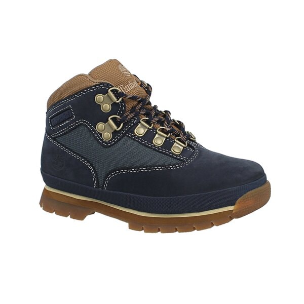 Dziecięce buty outdoor / trekkingowe TIMBERLAND EURO HIKER - LEATHER / FABRIC a125n kolor granatowy