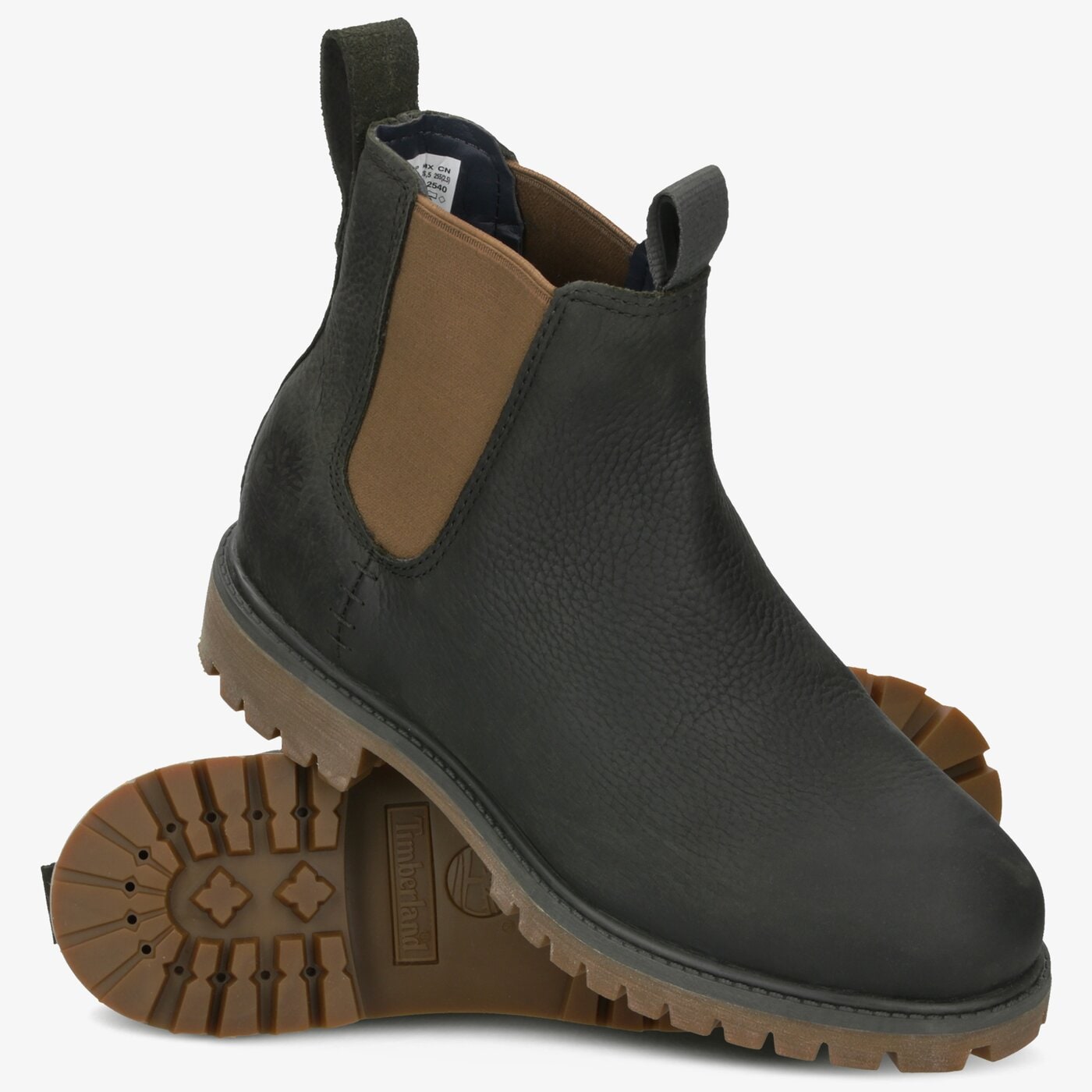 Męskie buty za kostkę TIMBERLAND PREMIUM 6 INCH HERITAGE CHEALSEA  ca1uib kolor zielony