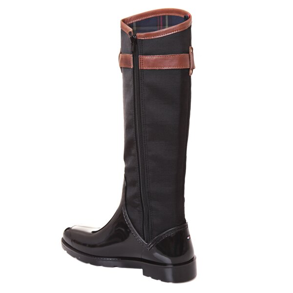 Damskie kalosze (buty gumowe) TOMMY HILFIGER OXFORD 16C  fw56817661990 kolor czarny