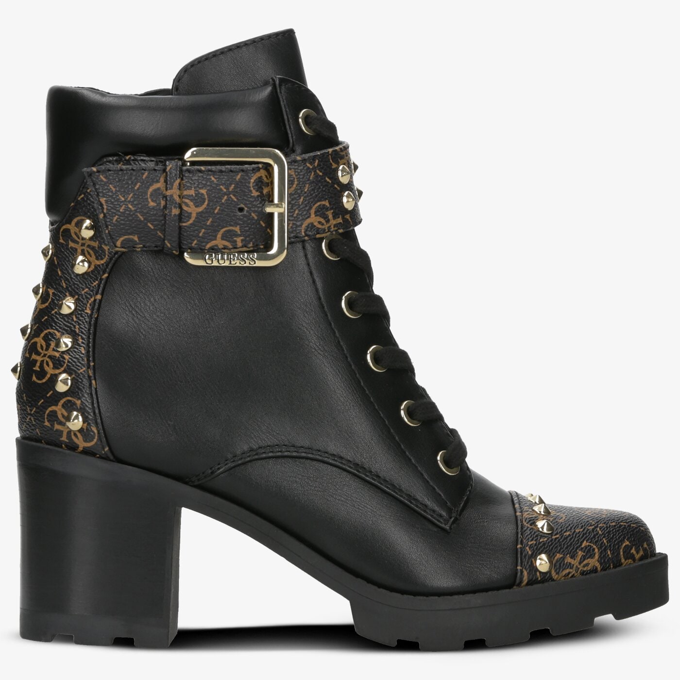 Damskie botki / sztyblety GUESS MEGGANE fl8me2fal10blkbr kolor czarny