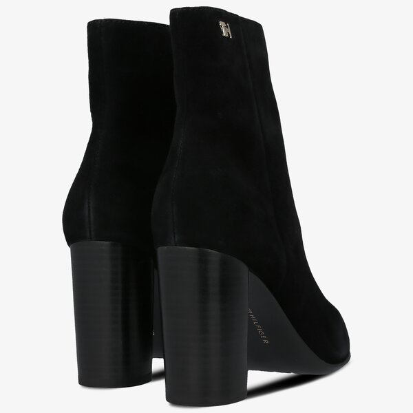 Damskie botki / sztyblety TOMMY HILFIGER LIZANNE 1B ESSENTIAL SUEDE HIGH HEEL BOOT fw0fw05177bds kolor czarny