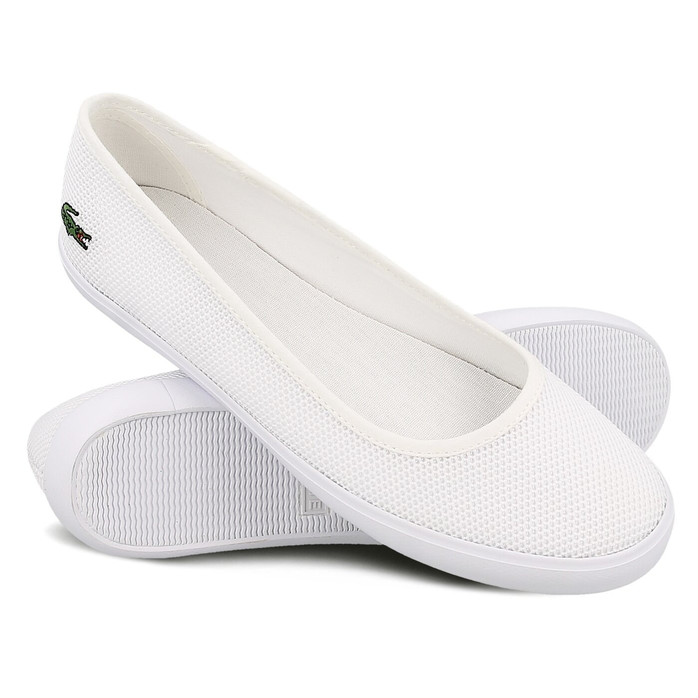 Damskie baleriny (buty) LACOSTE MARTHE 117 1 733caw1041001 kolor biały