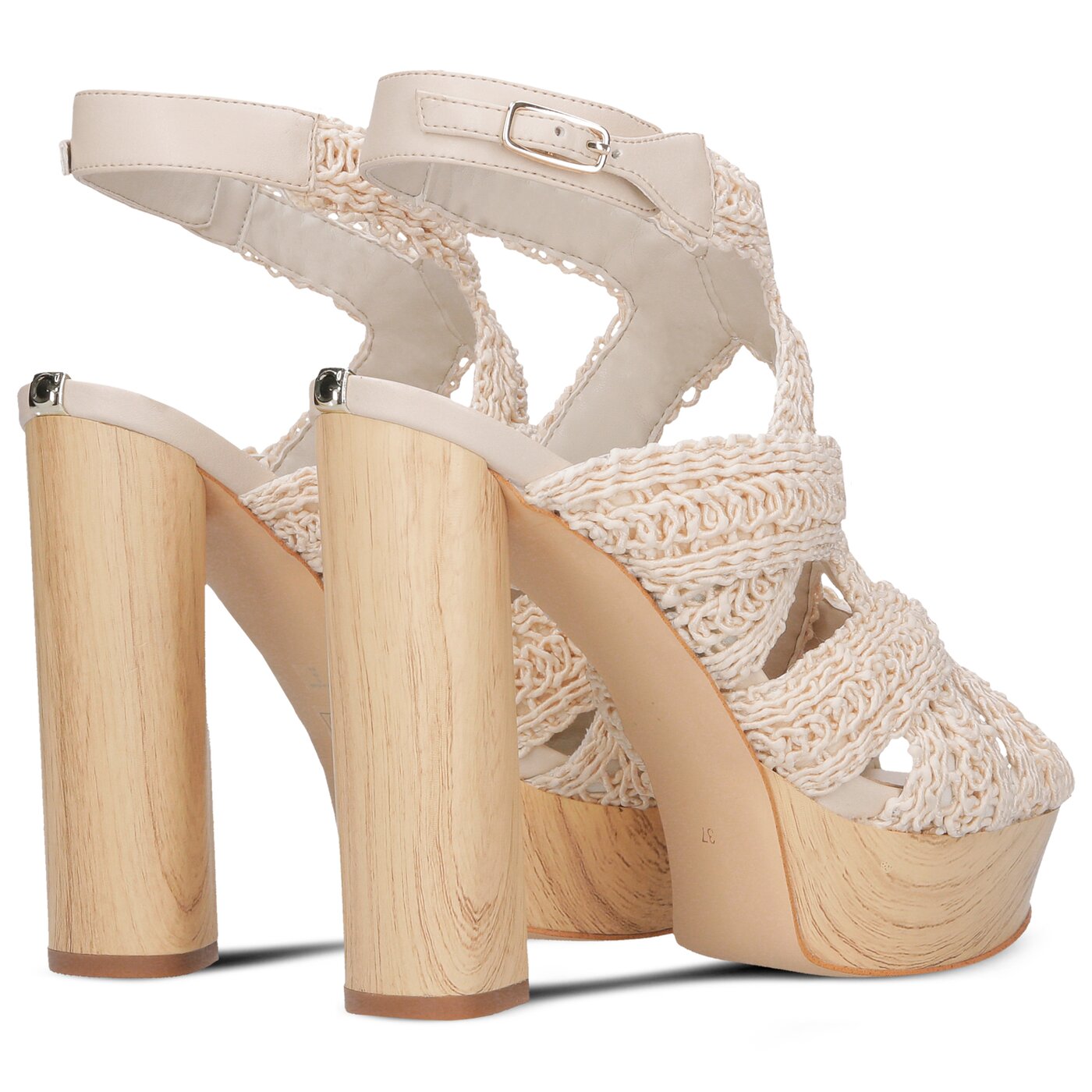 Damskie sandały GUESS MILANA SANDAL FABRIC flmln2fab03milk kolor beżowy