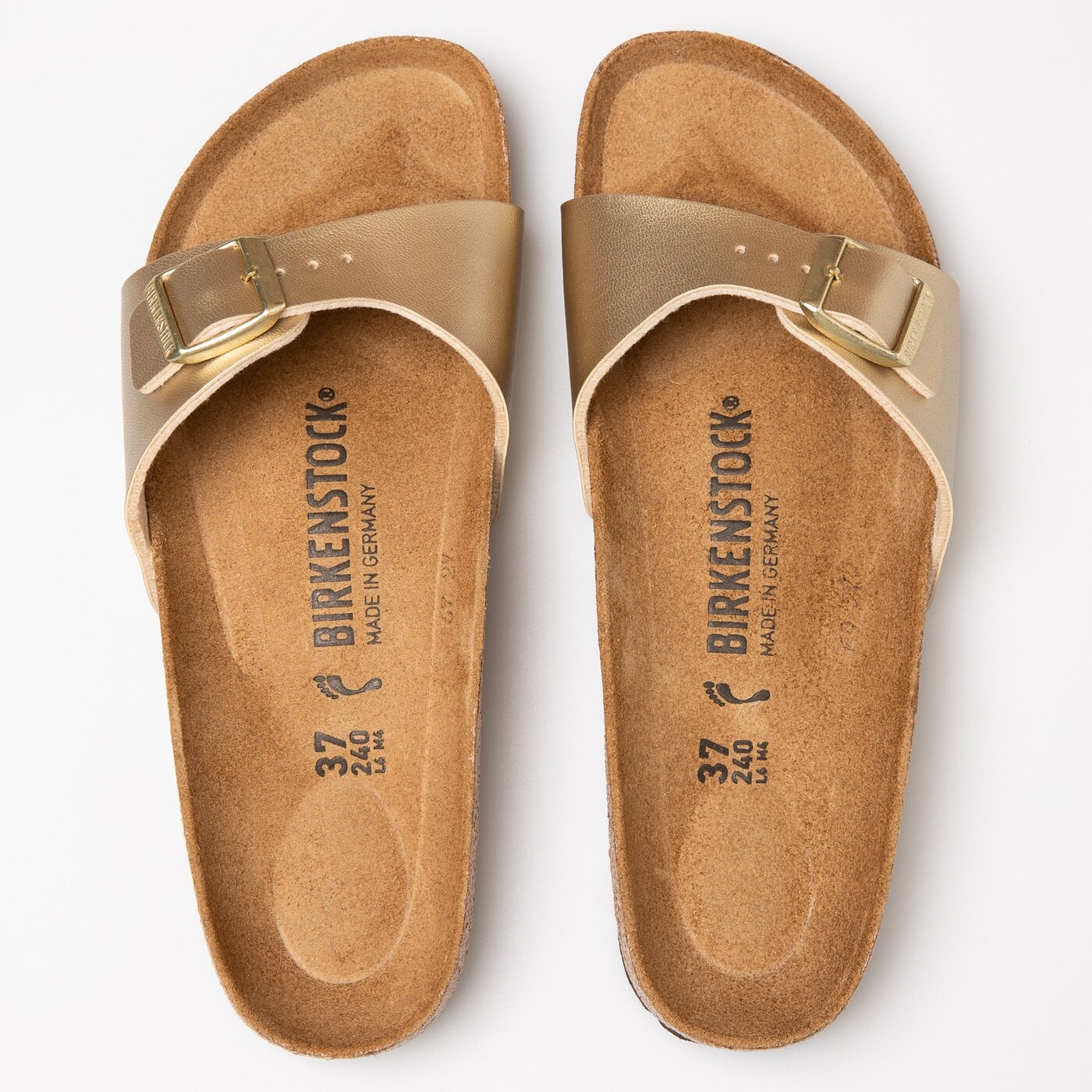 Damskie klapki BIRKENSTOCK MADRID  1016107 kolor złoty