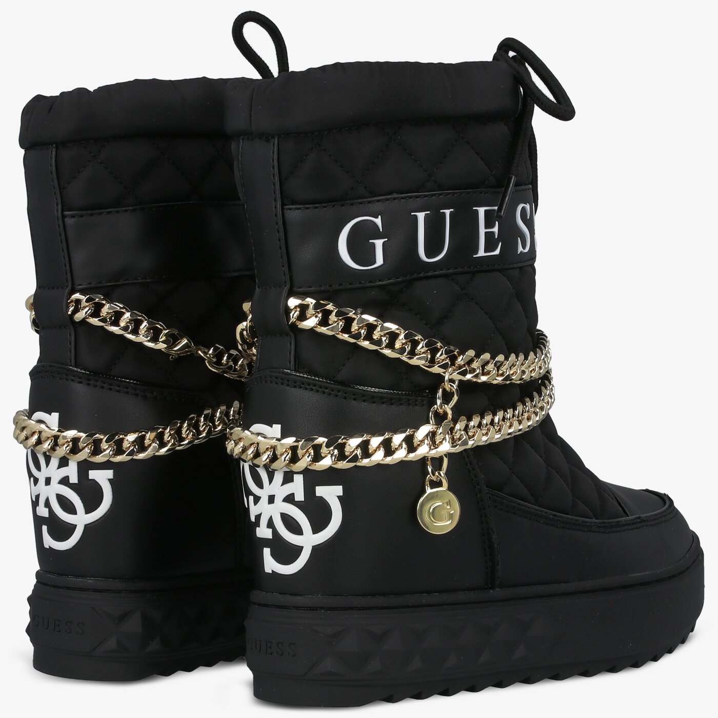 Damskie śniegowce GUESS FARIBA fl8frbfab12black kolor czarny