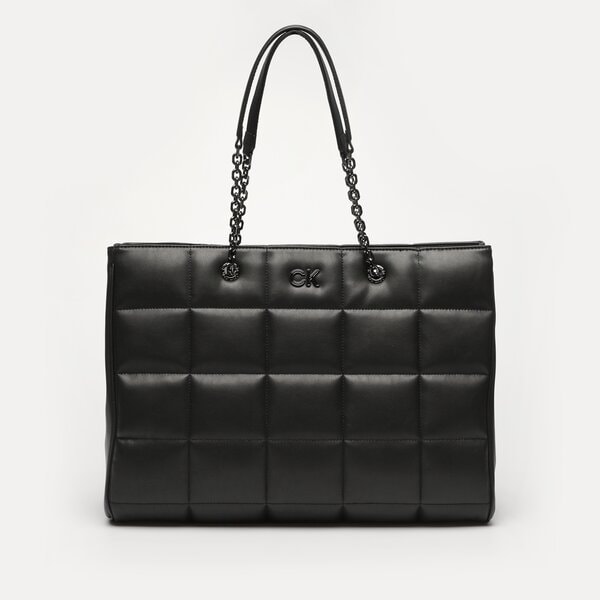 Damska torebka CALVIN KLEIN TOREBKA RE-LOCK QUILT TOTE LG k60k610457bax kolor czarny