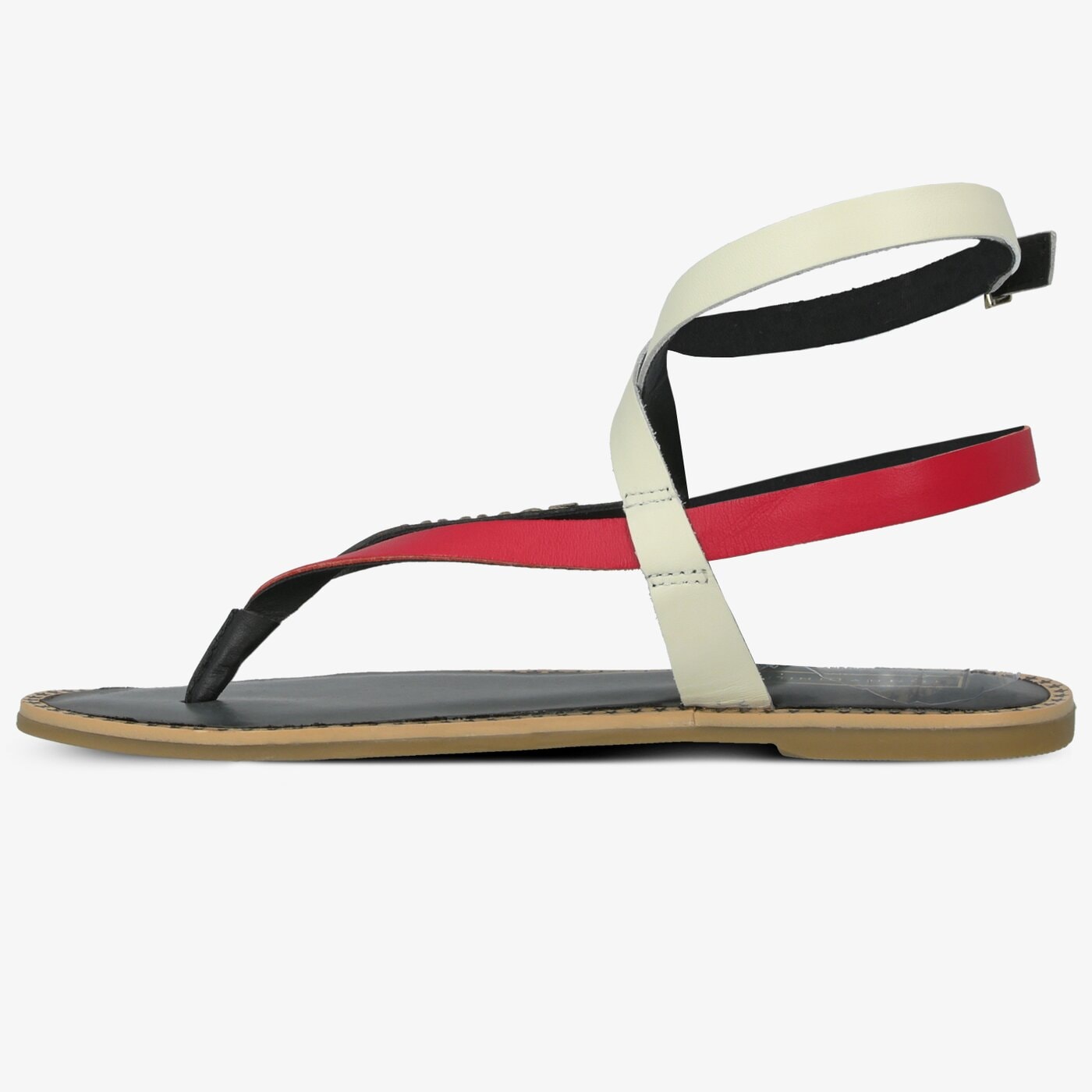 Damskie sandały TOMMY HILFIGER JULIA 87A ICONIC FLAT STRAPPY SANDAL fw0fw04023020 kolor granatowy