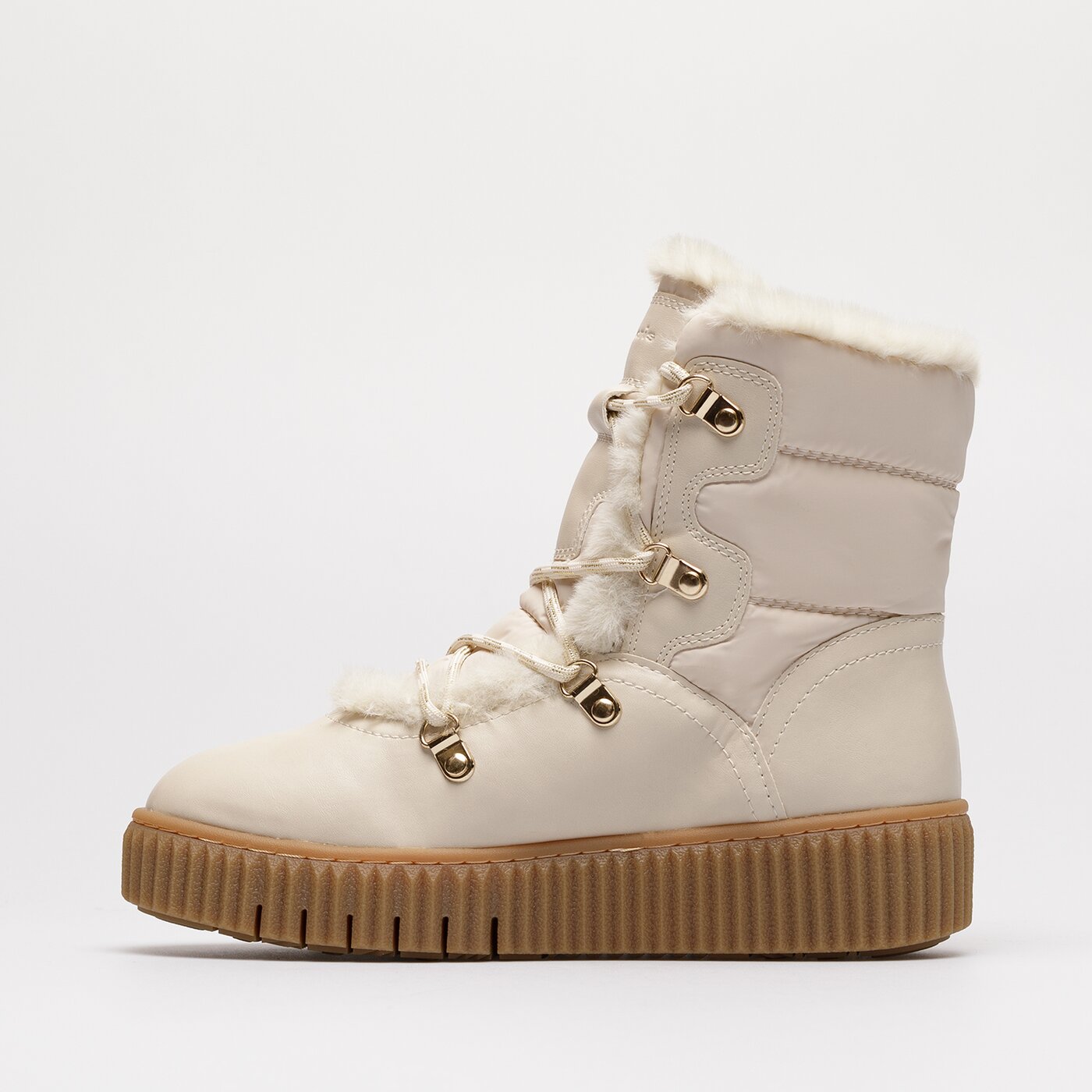 Damskie śniegowce TAMARIS SNOW FUR 1-1-26854-29 418 kolor beżowy