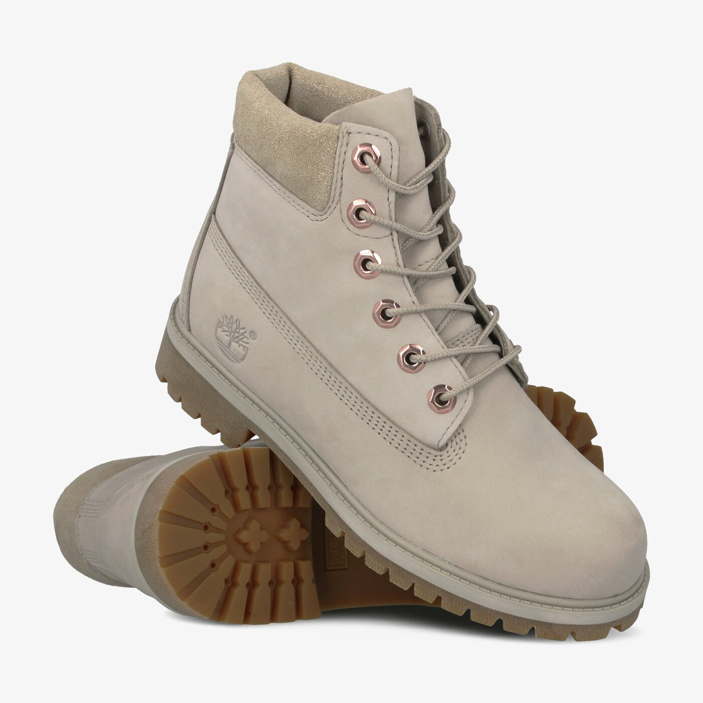 Dziecięce trapery TIMBERLAND PREMIUM 6 INCH WP BOOT  tb0a295fk511 kolor beżowy