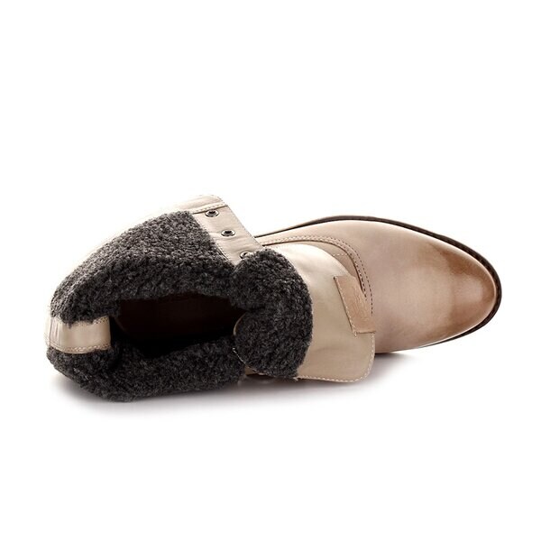 Damskie botki / sztyblety LACOSTE SERENAC 724clw0032158 kolor beżowy