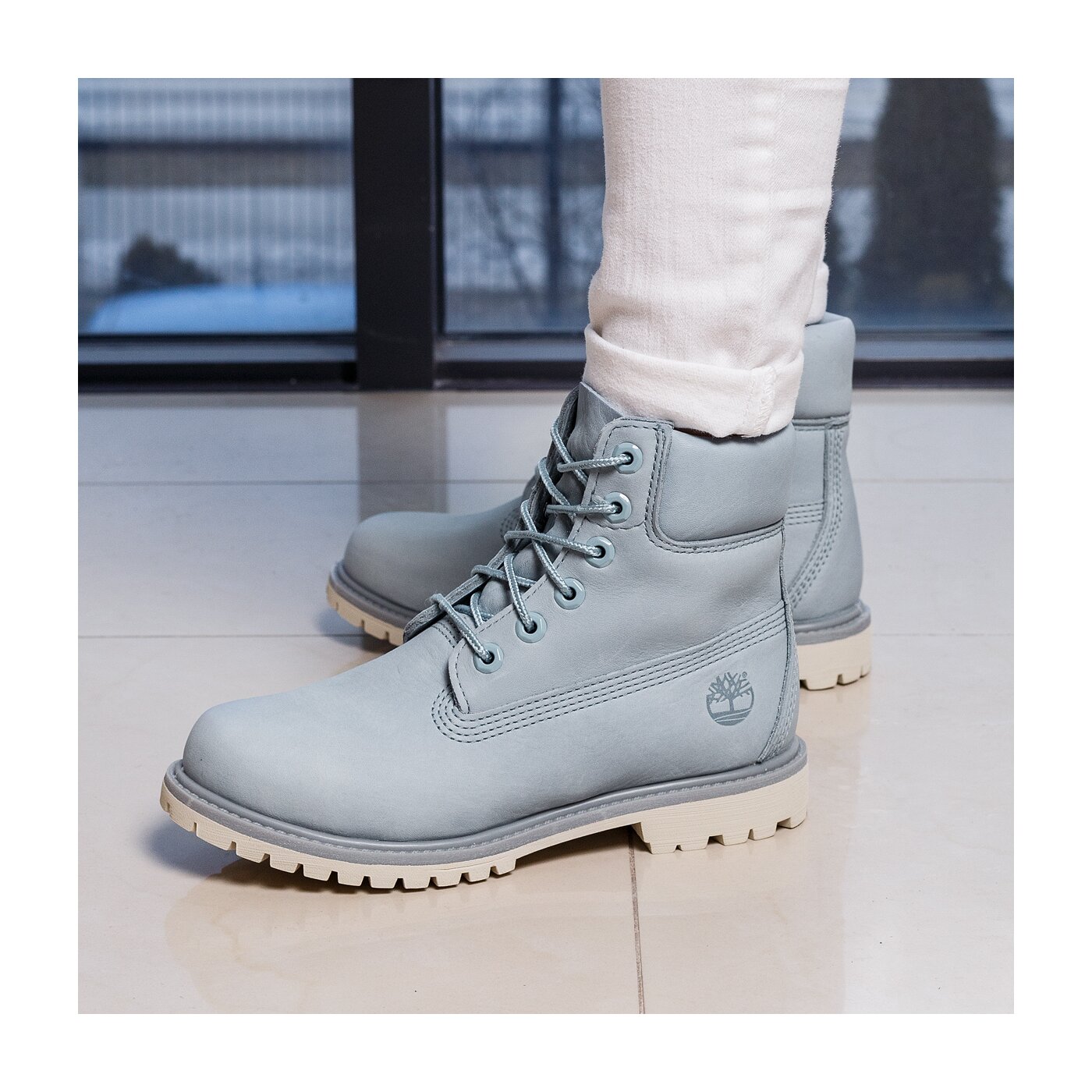 Damskie trapery TIMBERLAND PREMIUM 6 INCH BOOT - W  a1aqv kolor niebieski
