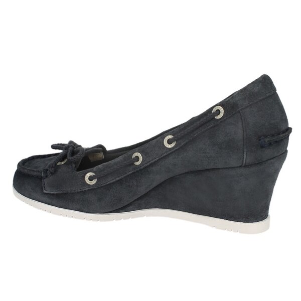 Damskie mokasyny i półbuty LACOSTE CORBON MID WEDGE 2 727srw1227003 kolor granatowy