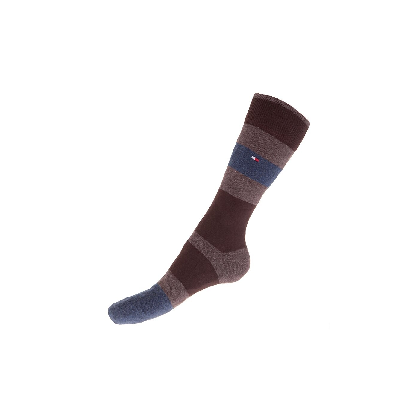 Męskie skarpetki TOMMY HILFIGER SKARPETY BLOCKED 2P 442025001138 kolor brązowy