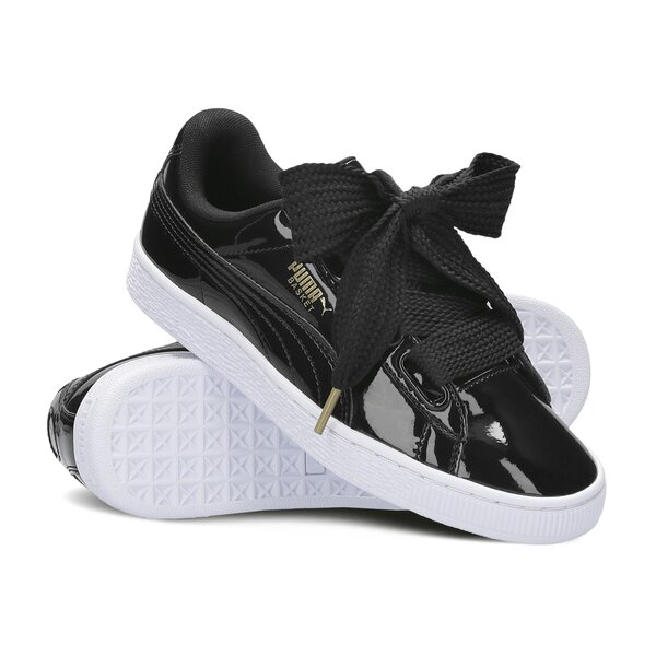 Damskie sneakersy (buty) PUMA BASKET HEART PATENT WN'S 36307301 kolor czarny