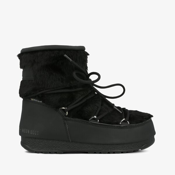 Damskie śniegowce MOON BOOT MONACO LOW FUR WP 2  24009700001 kolor czarny