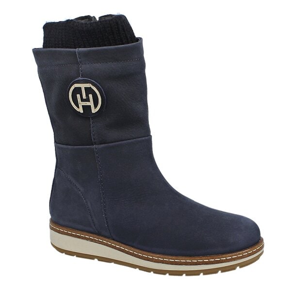 Damskie kozaki TOMMY HILFIGER WOOLI 4NW  fw56817670403 kolor granatowy
