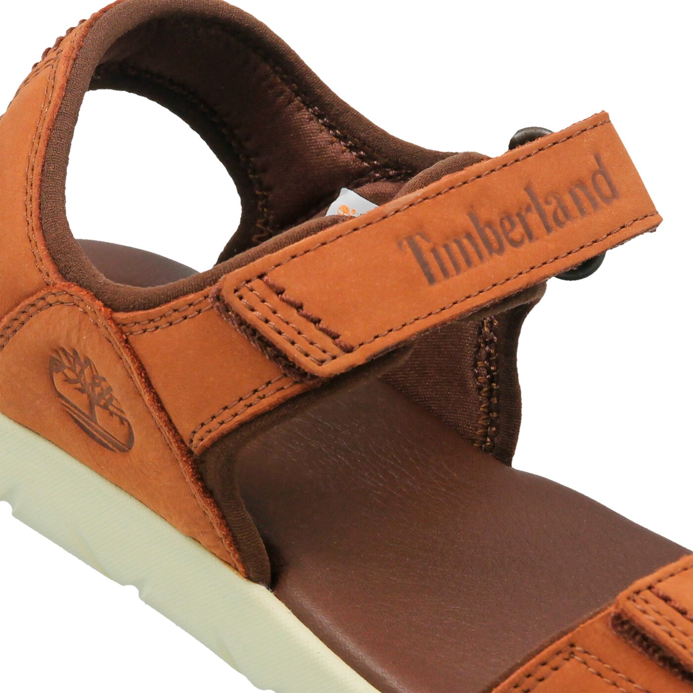Dziecięce sandały / klapki TIMBERLAND NUBBLE SANDAL LTHR 2 STR ca1rah kolor brązowy