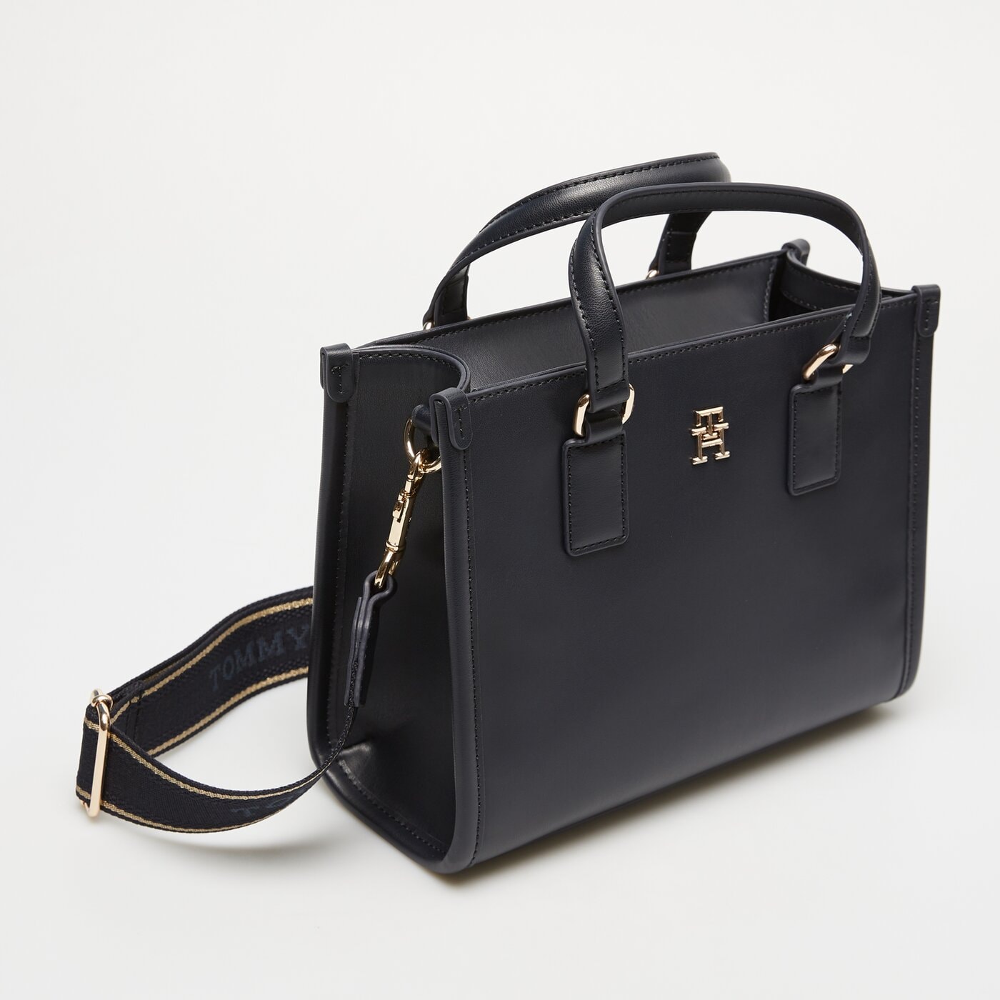 Damska torebka TOMMY HILFIGER TOREBKA TH MONOTYPE MINI TOTE aw0aw15977dw6 kolor granatowy