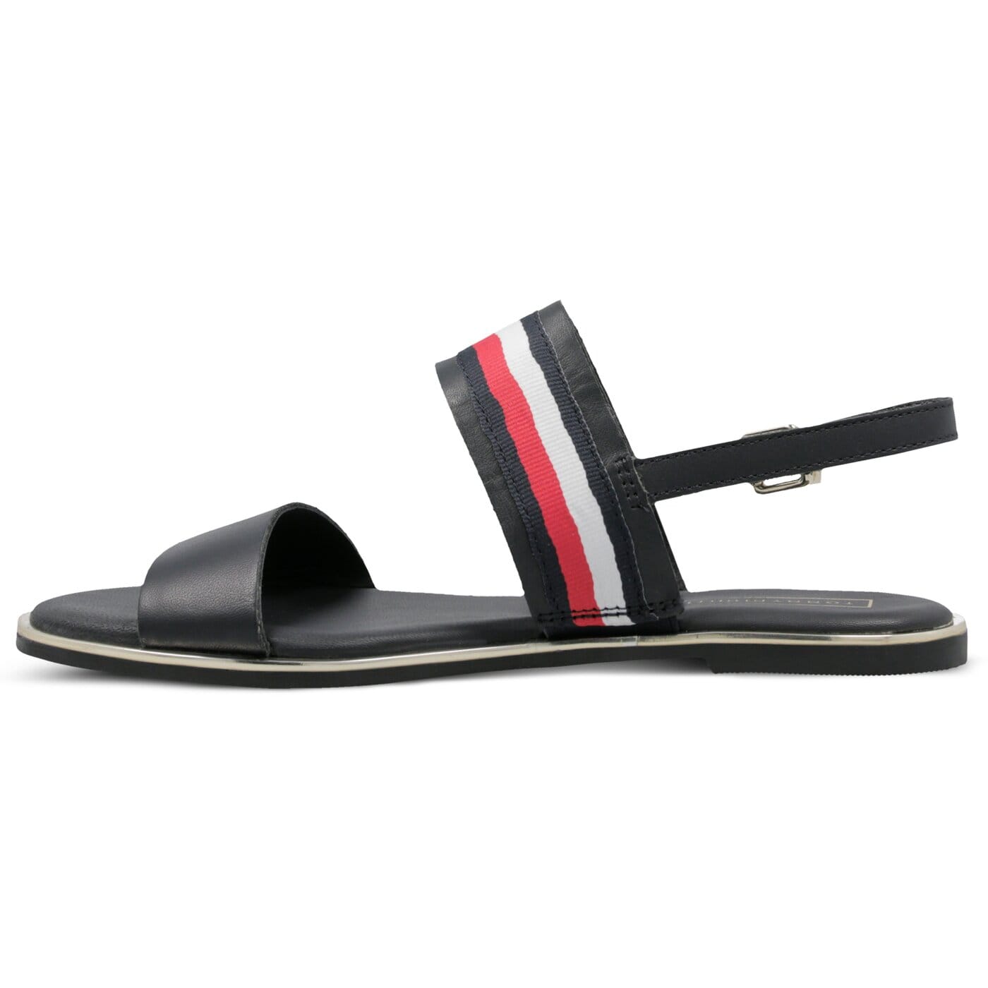 Damskie sandały TOMMY HILFIGER JENNIFER 34C FLAT SANDAL CORPORATE RIBBON fw0fw04049403 kolor granatowy