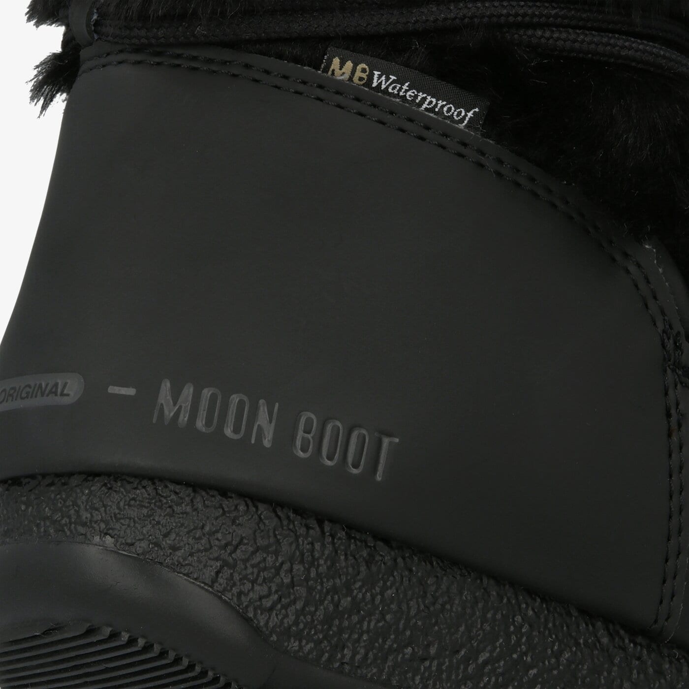 Damskie śniegowce MOON BOOT MONACO LOW FUR WP 2  #24009700001# kolor czarny