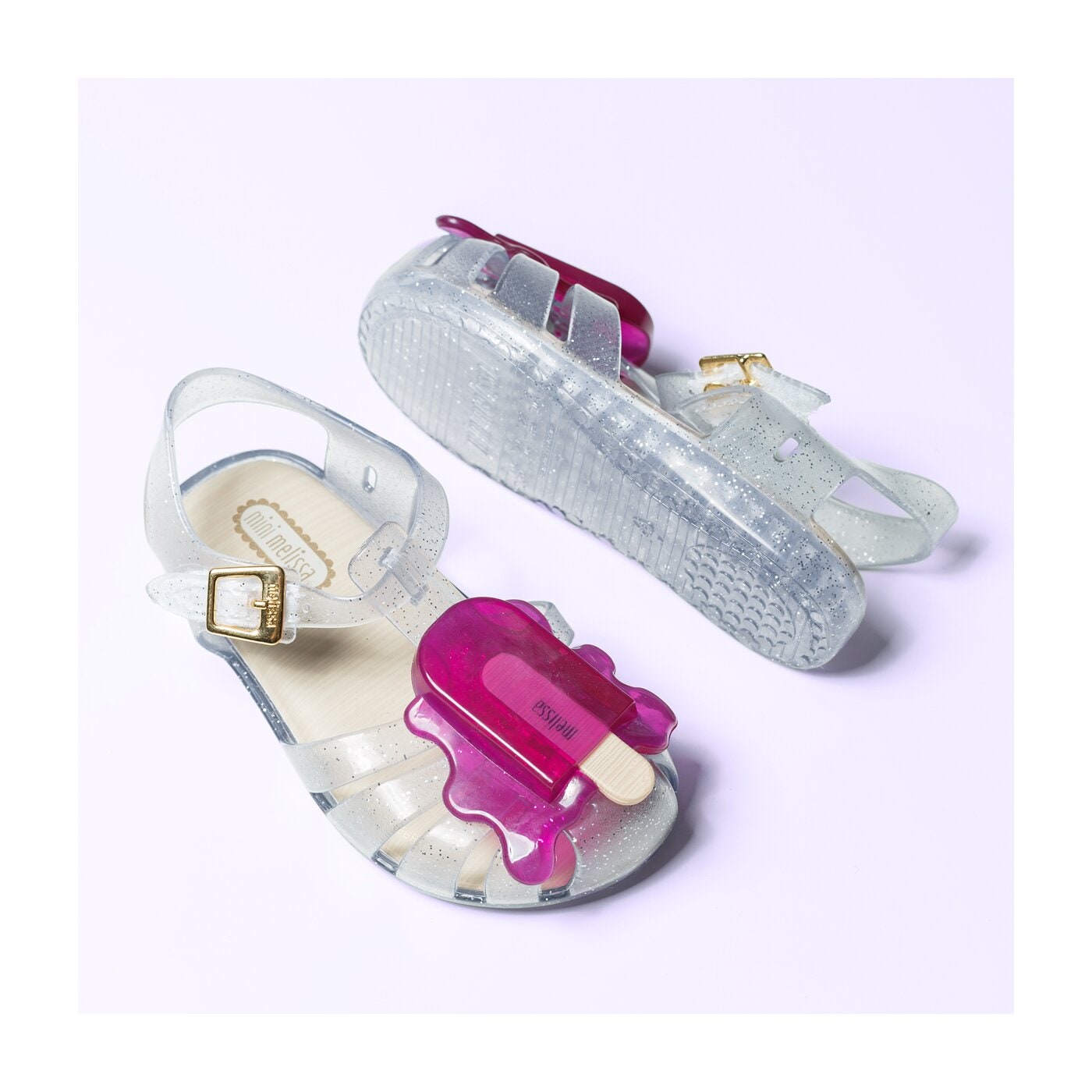 Dziecięce sandały / klapki MELISSA MINI ARANHA VIII BB 3170450490 kolor biały