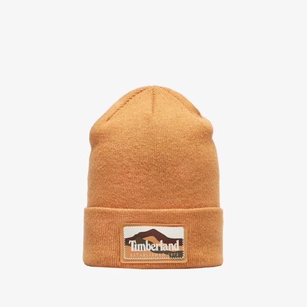 Damska czapka zimowa TIMBERLAND CZAPKA MOUNTAIN PATCH BEANIE tb0a663t2311 kolor żółty