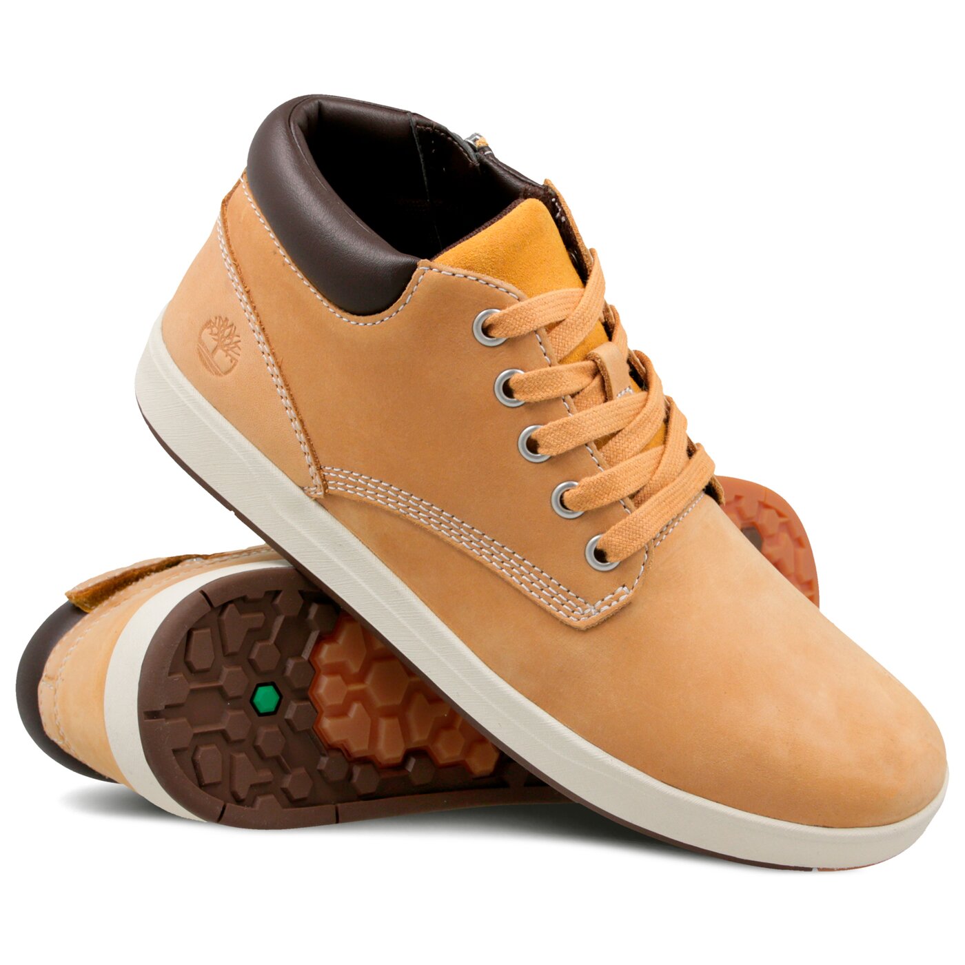 Dziecięce trampki TIMBERLAND DAVIS SQUARE LEATHER CHK tb0a1v352311 kolor żółty