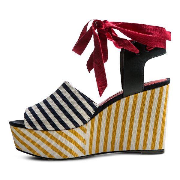 Damskie sandały TOMMY HILFIGER GIGI HADID STRIPEY WEDGE fw0fw01103020 kolor multicolor