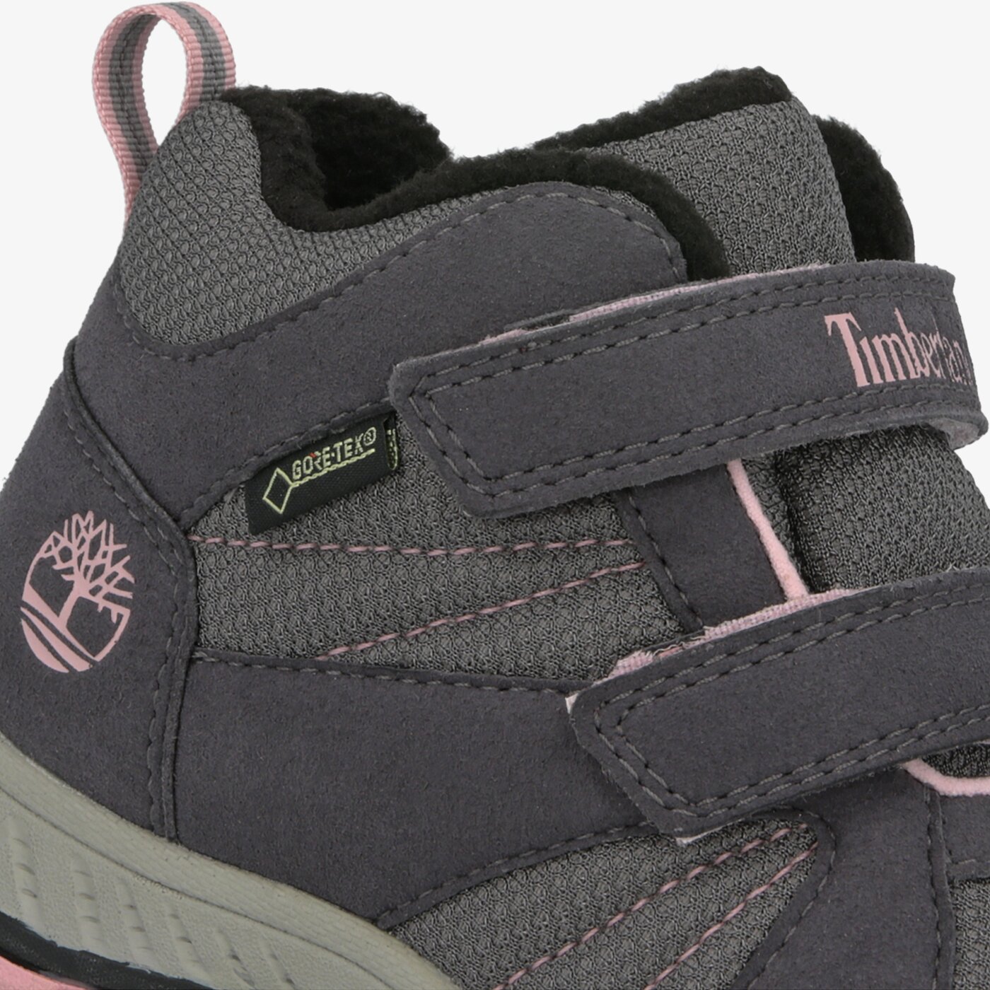 Dziecięce buty outdoor / trekkingowe TIMBERLAND NEPTUNE MID GTX 2STRAP WL tb0a224k0331 kolor szary