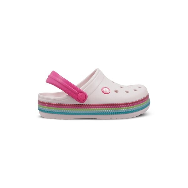 Dziecięce sandały / klapki CROCS CROCBAND SEQUIN BAND CLOG K 2055256pii kolor różowy