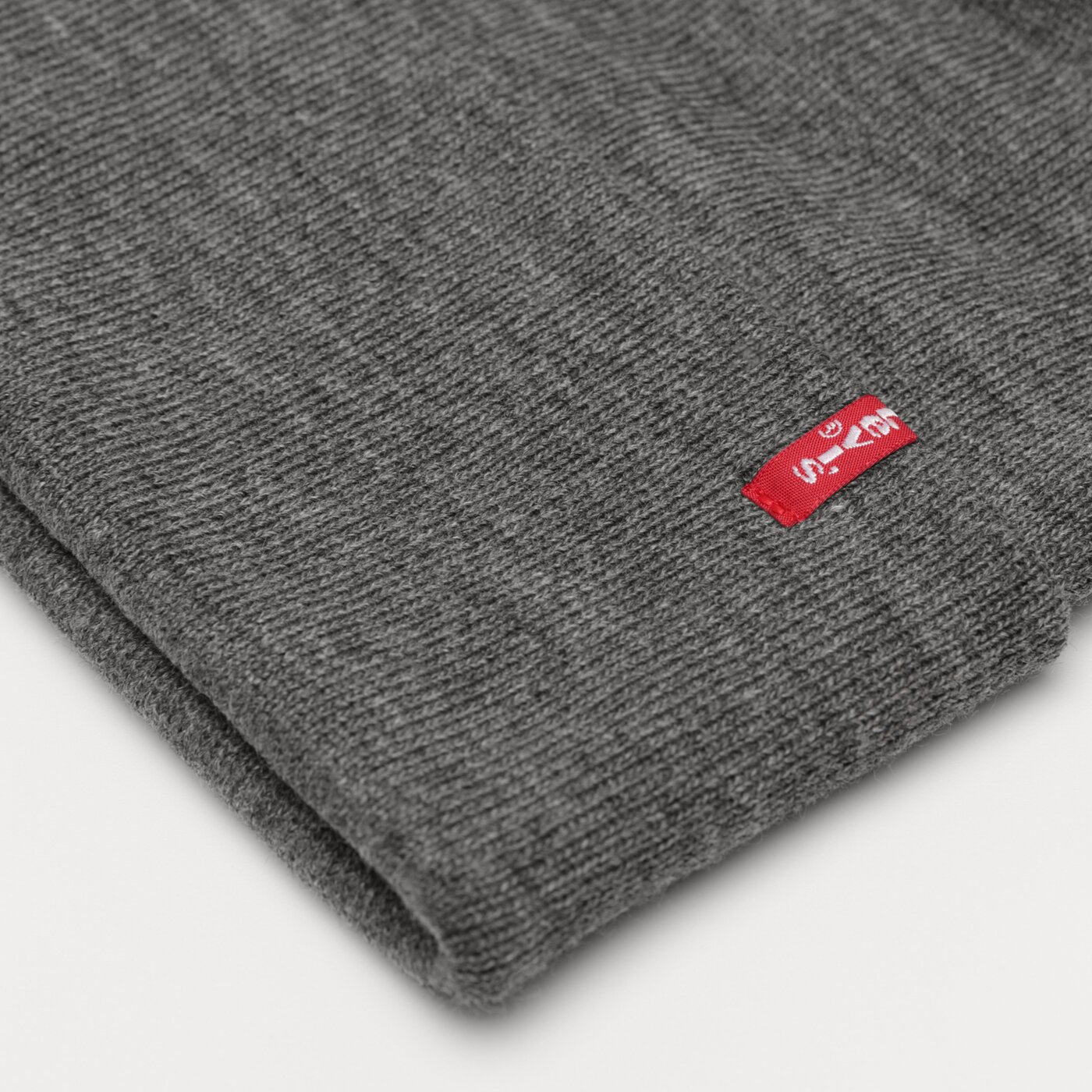 Damska czapka zimowa LEVI'S CZAPKA SLOUCHY RED TAB BEANIE 77138-0888 kolor szary