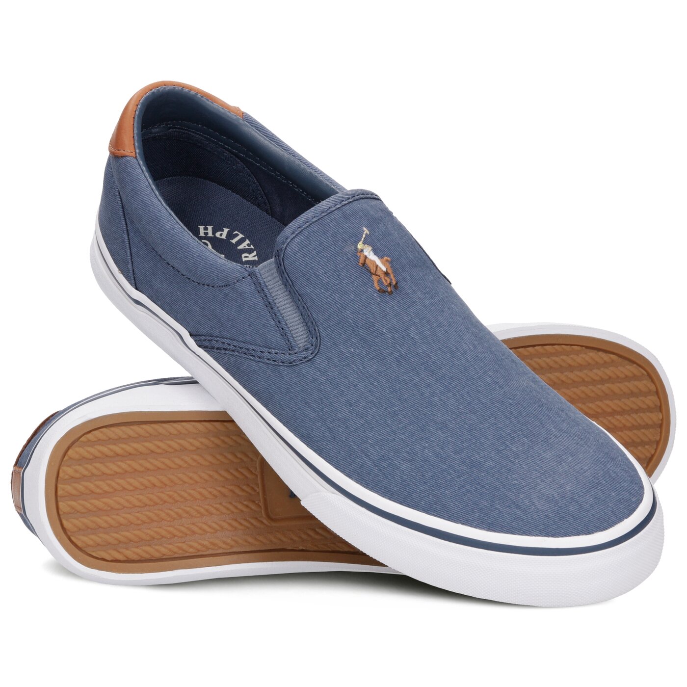 Męskie trampki POLO RL THOMPSON NE SNEAKERS VULC NEWPORT NAVY WASHED TWILL 816747516002 kolor granatowy
