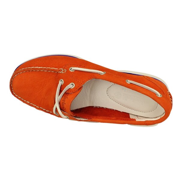 Damskie mokasyny i półbuty TIMBERLAND CLASSIC BOAT UNLINED BOAT SHOE 8860r kolor pomarańczowy