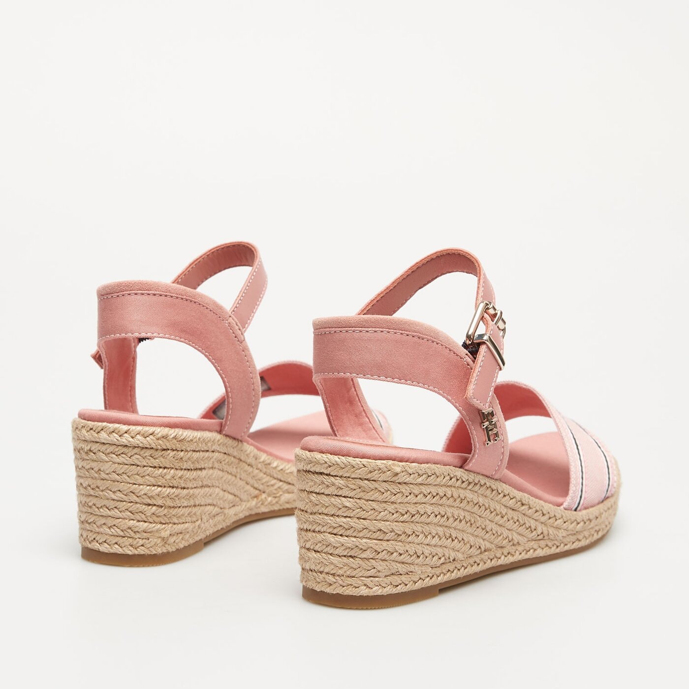 Damskie szpilki / czółenka TOMMY HILFIGER SHIRTING WEDGE SANDAL fw0fw078870kp kolor różowy