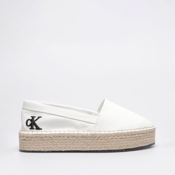 Damskie espadryle CALVIN KLEIN FLATFORM ESPADRILLE yw0yw00661yaf kolor biały