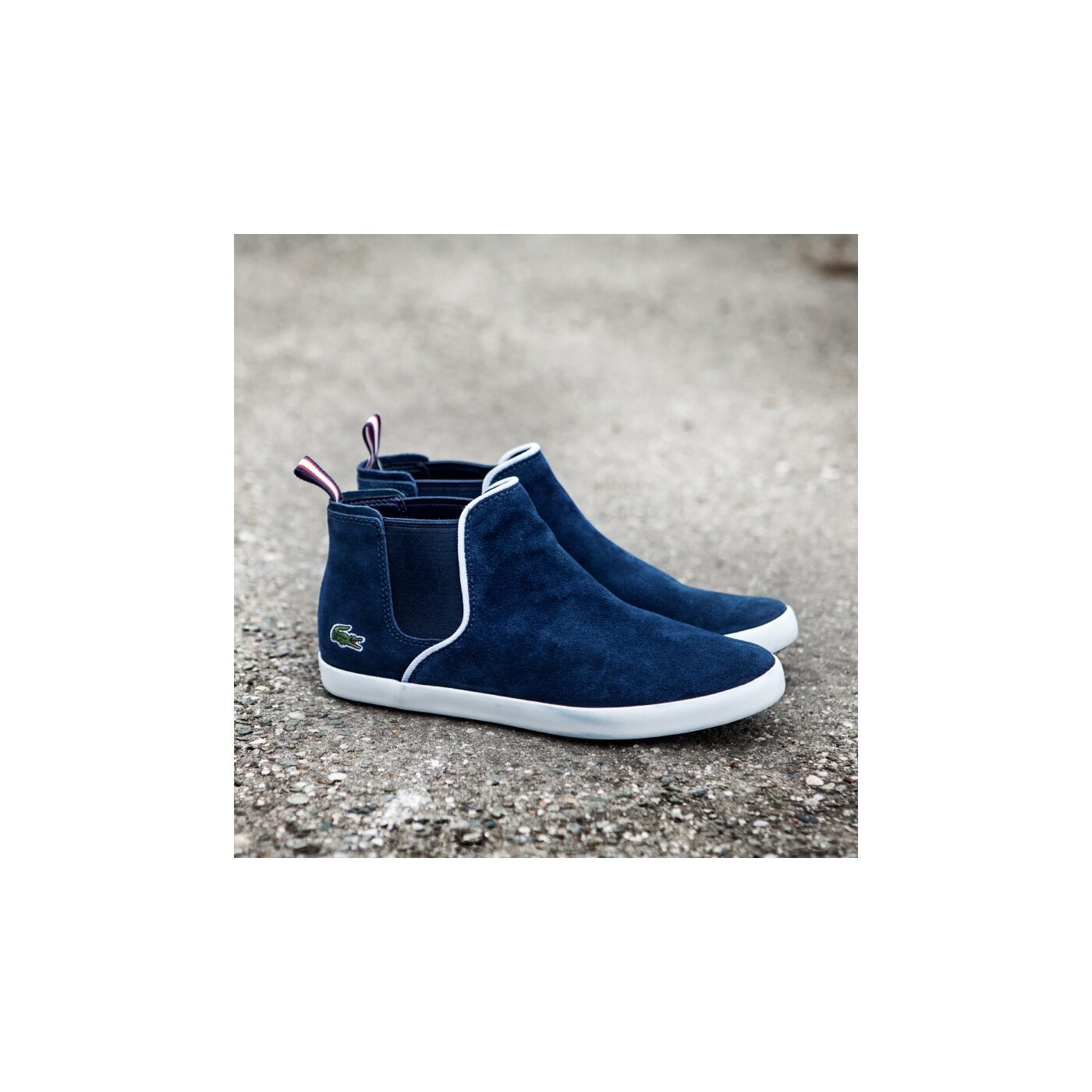 Damskie mokasyny i półbuty LACOSTE ZIANE CHELSEA CRT 728spw1017db4 kolor granatowy