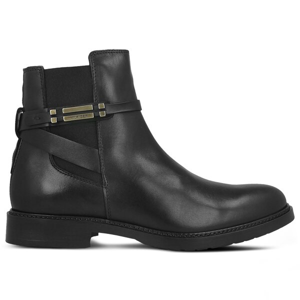 Damskie botki / sztyblety TOMMY HILFIGER HOLLY 15A fw0fw01438990 kolor czarny