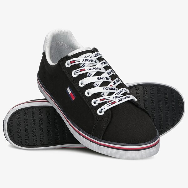 Damskie trampki TOMMY HILFIGER ESSENTIAL LACE UP SNEAKER en0en00786bds kolor czarny